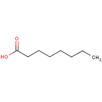 Octanoic acid formula graphical representation