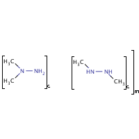 Dimethylhydrazine formula graphical representation