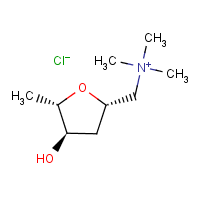 Muscarine chloride formula graphical representation