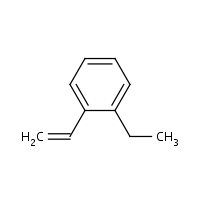 Ethyl vinyl benzene formula graphical representation
