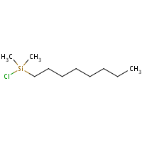 Chlorodimethyloctylsilane formula graphical representation
