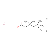 Lanthanum(III) neodecanoate formula graphical representation