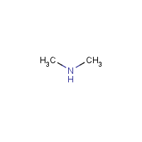 Dimethylamine formula graphical representation