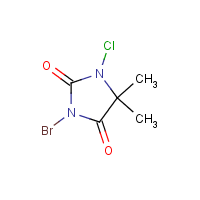 3-Bromo-1-chloro-5,5-dimethylhydantoin formula graphical representation