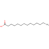 Myristic acid formula graphical representation