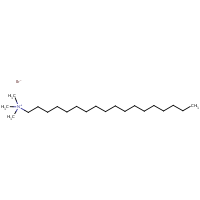 Octadecyltrimethylammonium bromide formula graphical representation