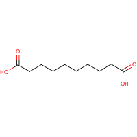 Sebacic acid formula graphical representation