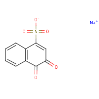 Sodium beta-naphthoquinone-4-sulfonate formula graphical representation