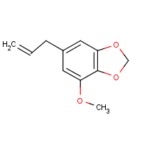 Myristicin formula graphical representation
