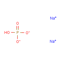 Disodium phosphate formula graphical representation