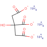 Triammonium citrate formula graphical representation