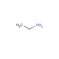 Ethylamine formula graphical representation