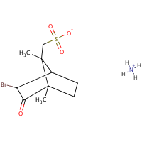 Ammonium D-5-bromo-6-oxo-9-bornanesulphonate formula graphical representation