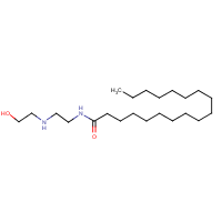N-(2-Hydroxyethyl)-N'-stearoylethylenediamine formula graphical representation