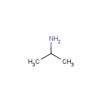 Isopropylamine formula graphical representation