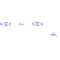 Ammonium gold cyanide formula graphical representation