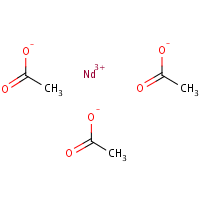 Neodymium(III) acetate formula graphical representation