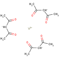Vanadium(III) acetylacetonate formula graphical representation