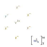 Ammonium hexafluorovanadate formula graphical representation