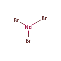 Neodymium(III) bromide formula graphical representation