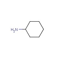 Cyclohexylamine formula graphical representation