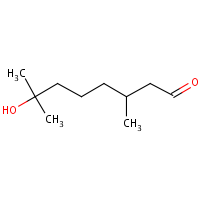 Hydroxycitronellal formula graphical representation