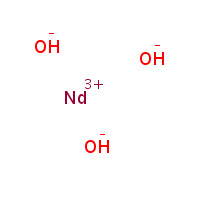 Neodymium hydroxide formula graphical representation
