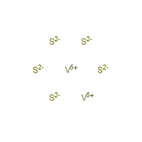 Vanadium(III) sulfide formula graphical representation