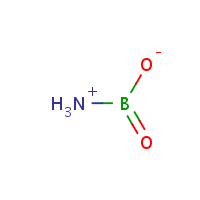 Ammonium hydrogen tetraborate formula graphical representation