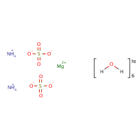 Ammonium magnesium sulfate formula graphical representation