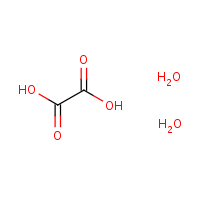 Oxalic acid dihydrate formula graphical representation