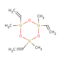 1,3,5-Trivinyl-1,3,5-trimethylcyclotrisiloxane formula graphical representation