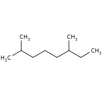 2,6-Dimethyloctane formula graphical representation