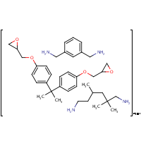 1,3-Benzenedimethanamine, polymer with 2,2'-((1-methylethylidene)bis(4,1-phenyleneoxymethylene))bis(oxirane) and 2,2,4-trimethyl-1,6-hexanediamine formula graphical representation