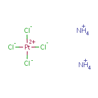 Ammonium platinous chloride formula graphical representation