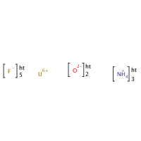 Ammonium uranium fluoride formula graphical representation