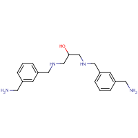1,3-Bis(((3-(aminomethyl)phenyl)methyl)amino)propan-2-ol formula graphical representation