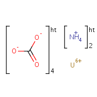 Ammonium uranium carbonate formula graphical representation