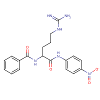 Benzoylarginine nitroanilide formula graphical representation