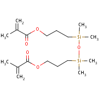 1,3-Bis(3-methacryloxypropyl)tetramethyldisiloxane formula graphical representation