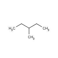 3-Methylpentane formula graphical representation
