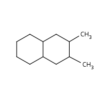 Naphthalene, decahydro-2,3-dimethyl- formula graphical representation