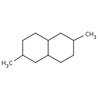 Naphthalene, decahydro-2,6-dimethyl- formula graphical representation