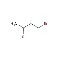 1,3-Dibromobutane formula graphical representation
