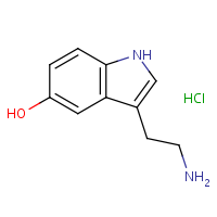 Serotonin hydrochloride formula graphical representation