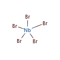 Niobium pentabromide formula graphical representation