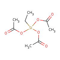 Ethyltriacetoxysilane formula graphical representation