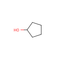 Cyclopentanol formula graphical representation