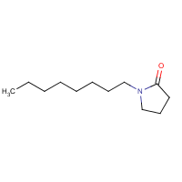 1-Octyl-2-pyrrolidinone formula graphical representation