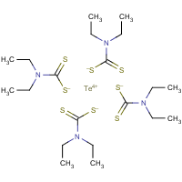 Ethyl tellurac formula graphical representation